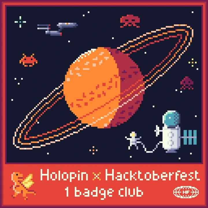 Holopin x HacktoberFest  | 1 Badge Club
