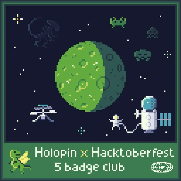 Holopin x HacktoberFest | 5 Badge Club